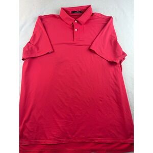 RLX Ralph Lauren‎ Mens XL Red Golf Polo Shirt Short Sleeve Casual